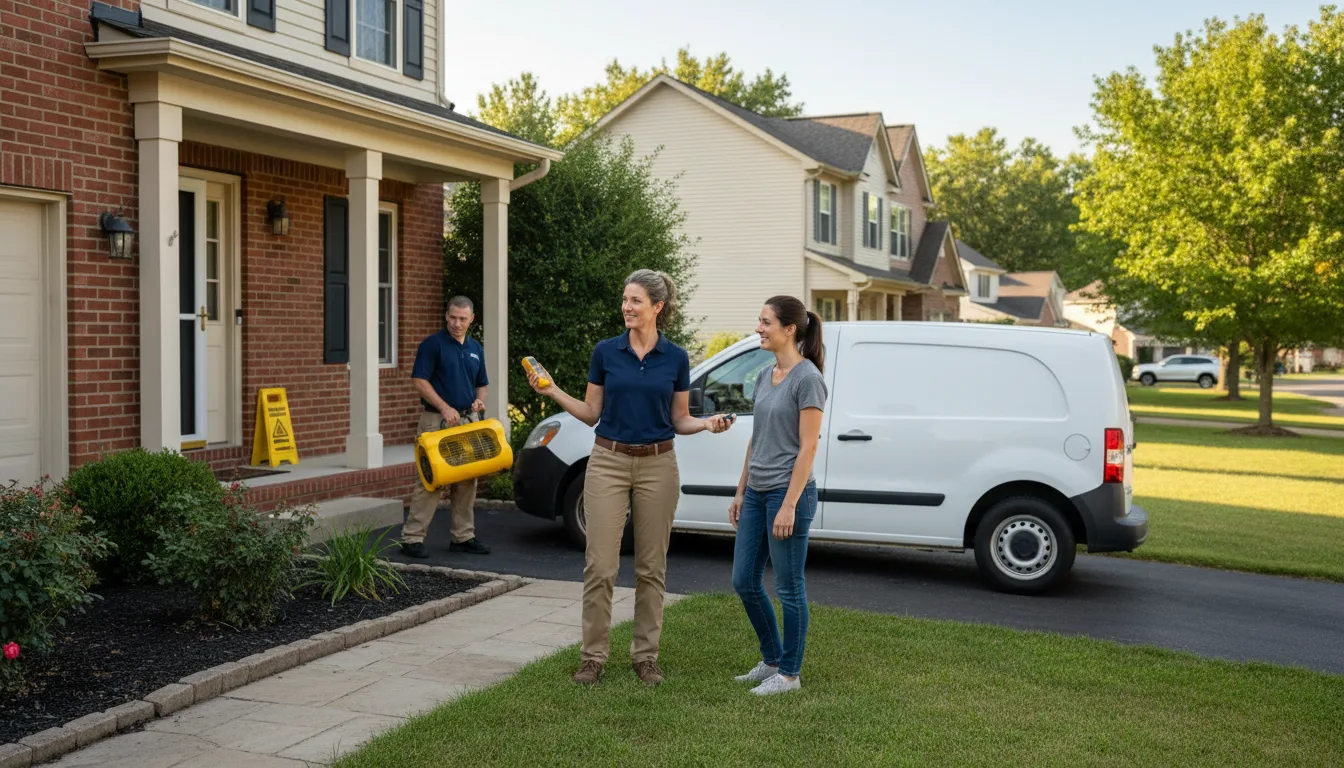 Residential water damage restoration in Shorterville, AL